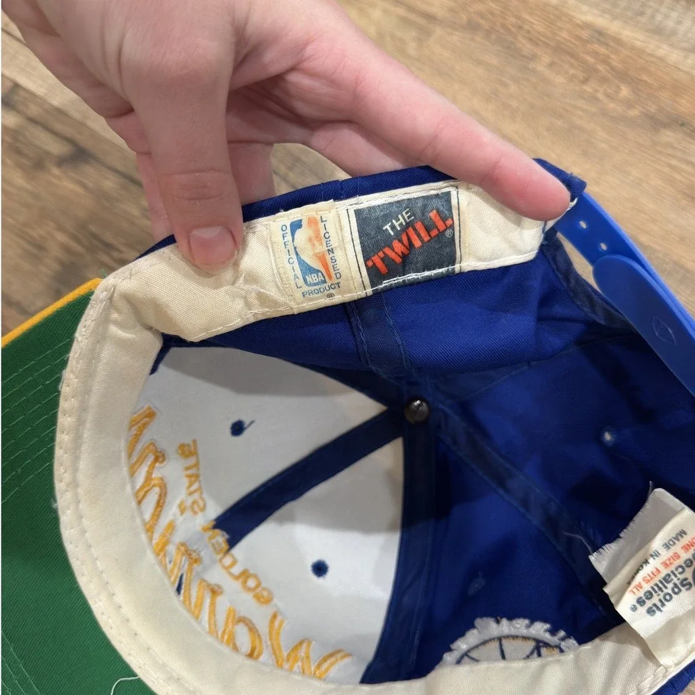 Vintage Golden State Warriors Sports Specialties Snapback Hat NBA The Twill Blue